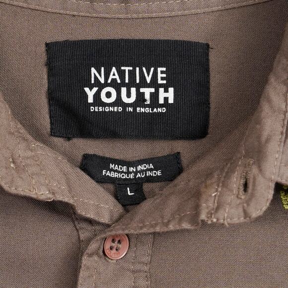 Native Youth STUBBS FLORAL EMBROIDERED ECOVERO VISCOSE SHIRT L - Picture 4 of 12